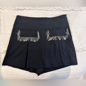 ZARA Black Fringe Shorts